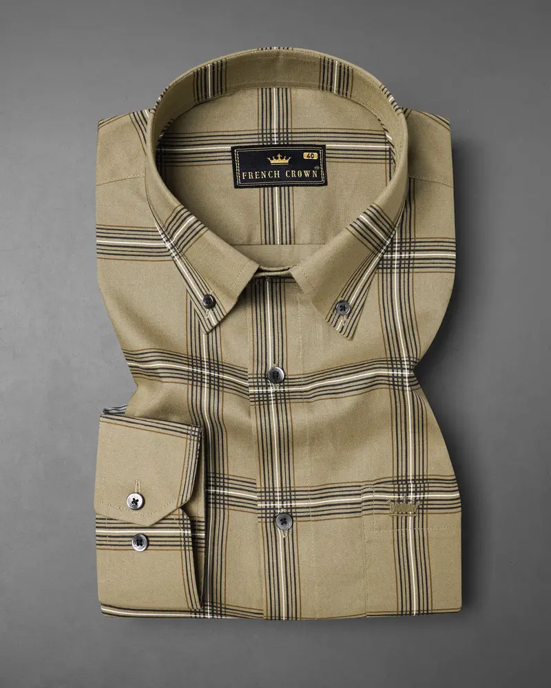 Domino Brown Plaid Royal Oxford Shirt 3