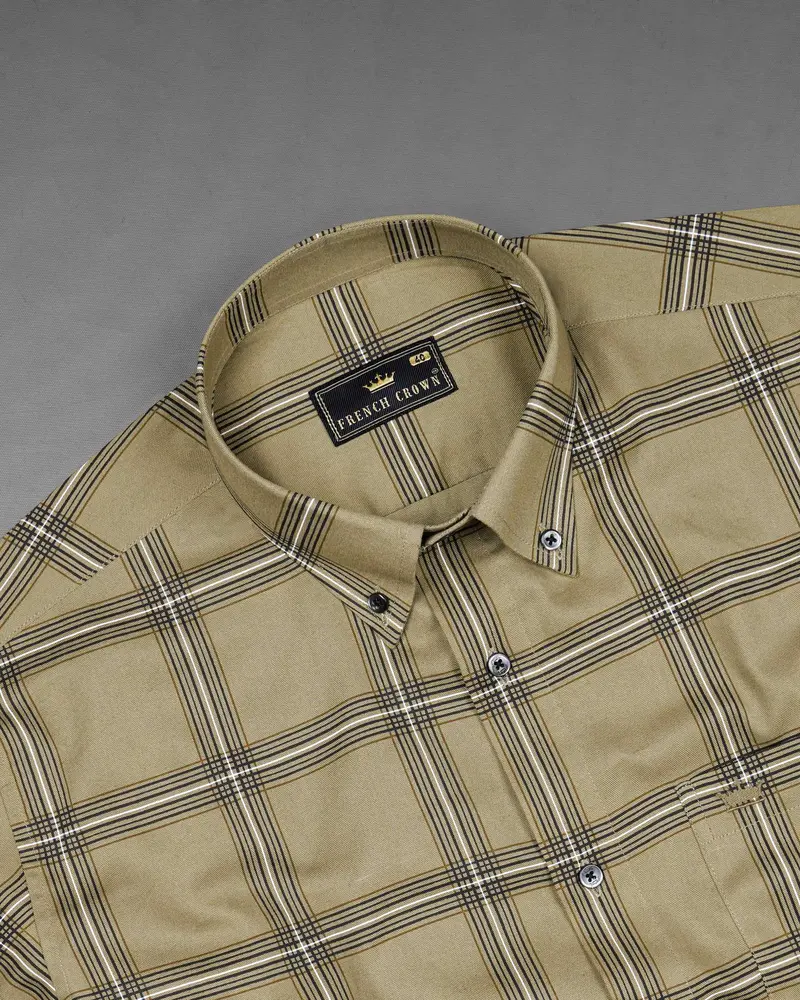 Domino Brown Plaid Royal Oxford Shirt 4