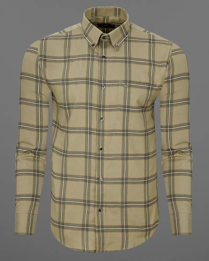 Domino Brown Plaid Royal Oxford Shirt 5