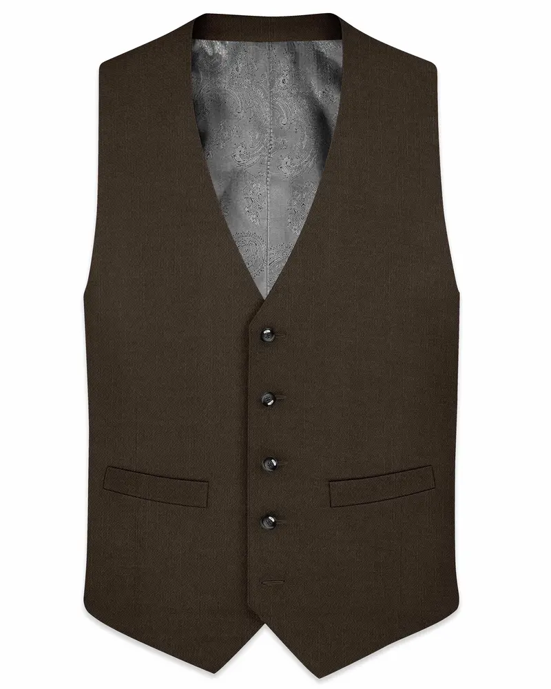 Don Juan Brown Wool Rich Waistcoat 1