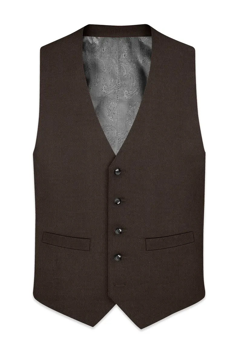 Don Juan Brown Wool Rich Waistcoat 2