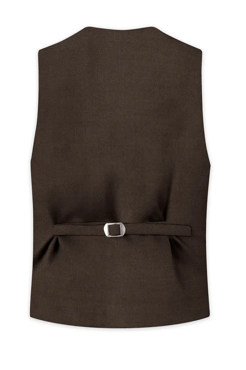 Don Juan Brown Wool Rich Waistcoat 4