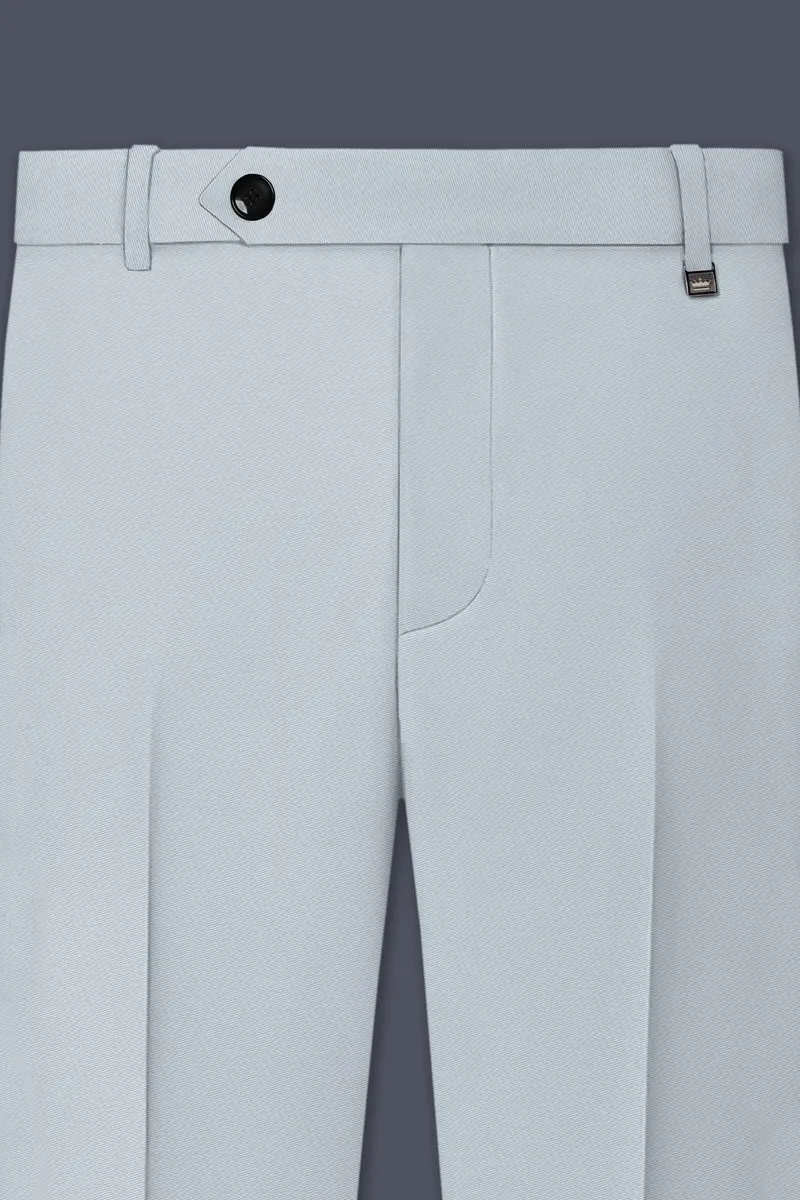 Dorian-Chalice Gray Slight Stretch Subtle Sheen Poly-Viscose Double Breasted Suit 11