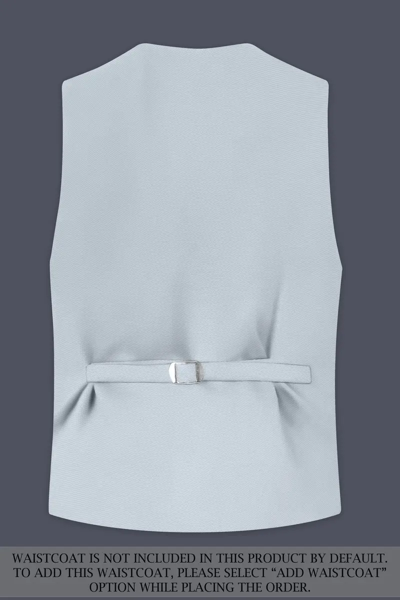 Dorian-Chalice Gray Slight Stretch Subtle Sheen Poly-Viscose Double Breasted Suit 16