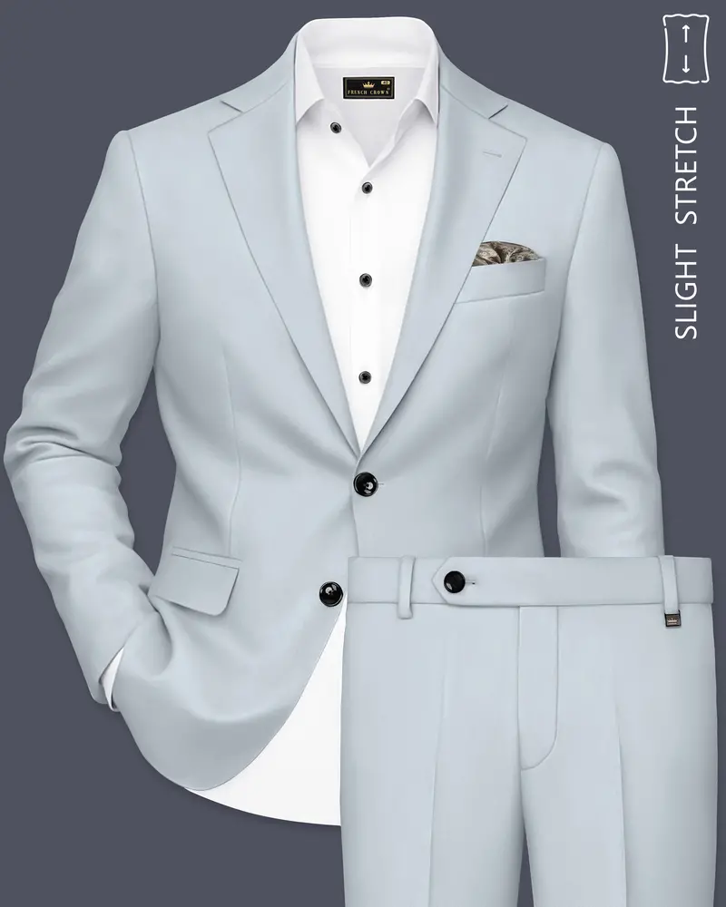 Dorian-Chalice Gray Slight Stretch Subtle Sheen Poly-Viscose Single Breasted Suit 1