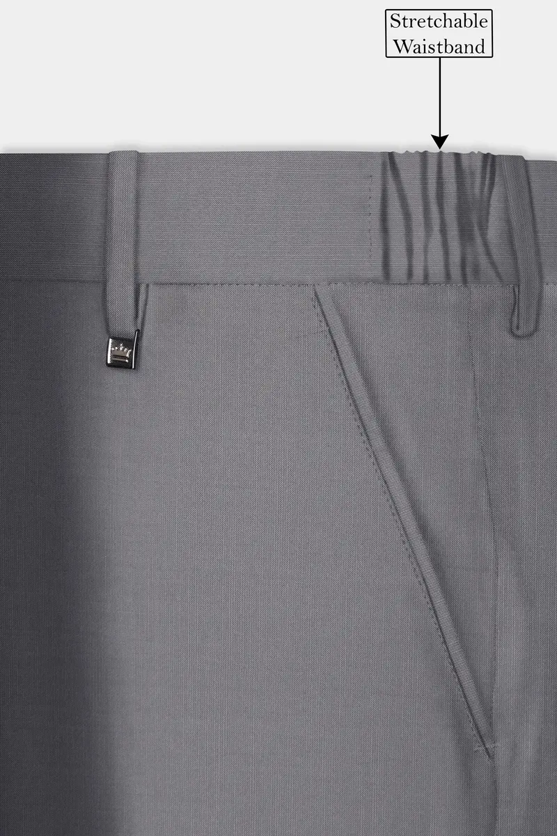 Dorian-Friar Gray Solid Wool Rich Slight Stretch Waistband Pant 6