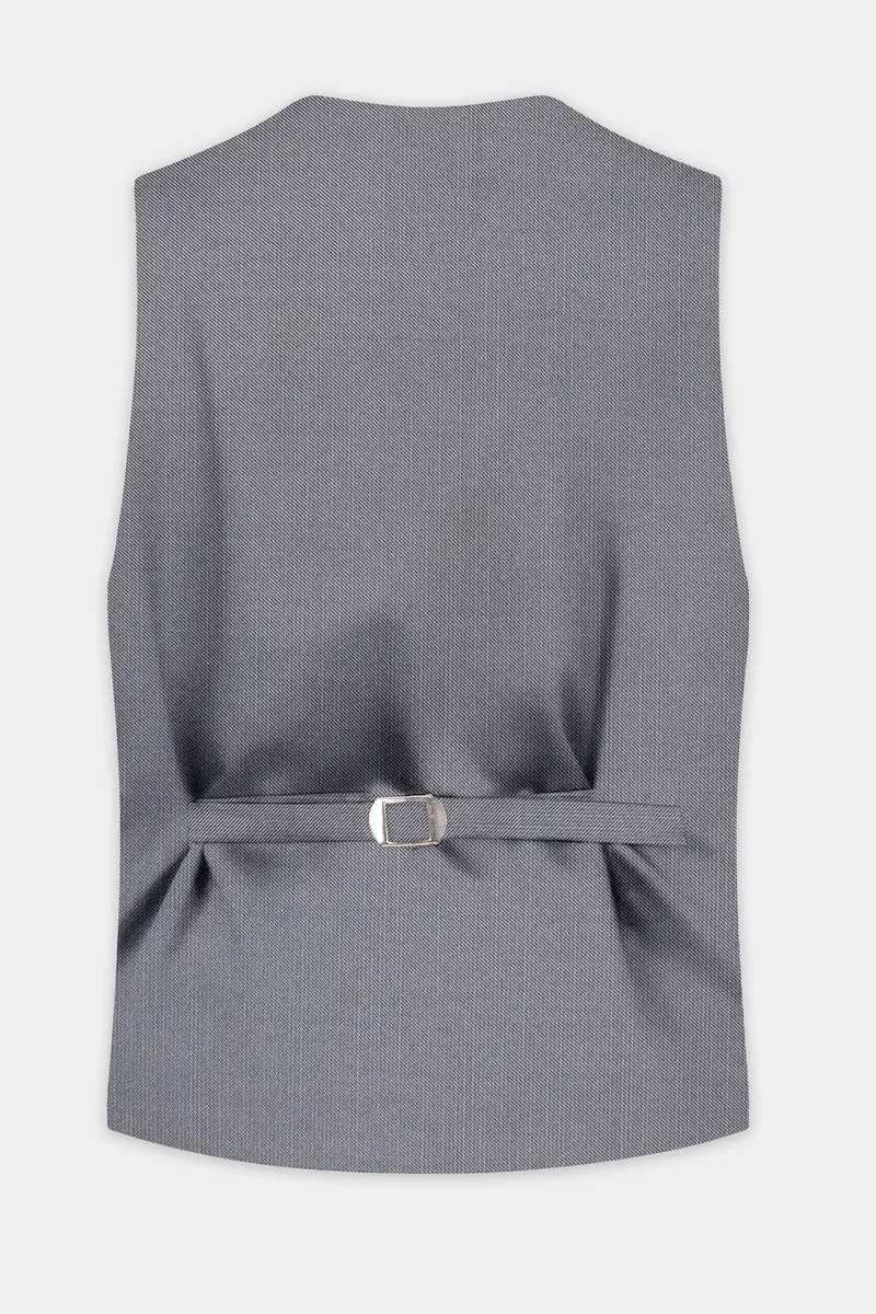 Dorian-Friar Gray Solid Wool Rich Slight Stretch Waistcoat 4