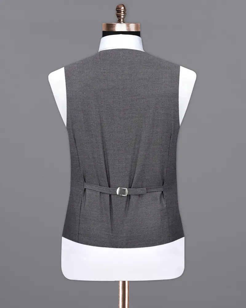 Dove Grey Wool Rich Waistcoat 6