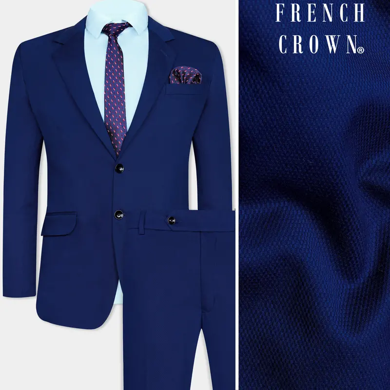 Downriver Blue Wool Rich Single Breasted Suit 1