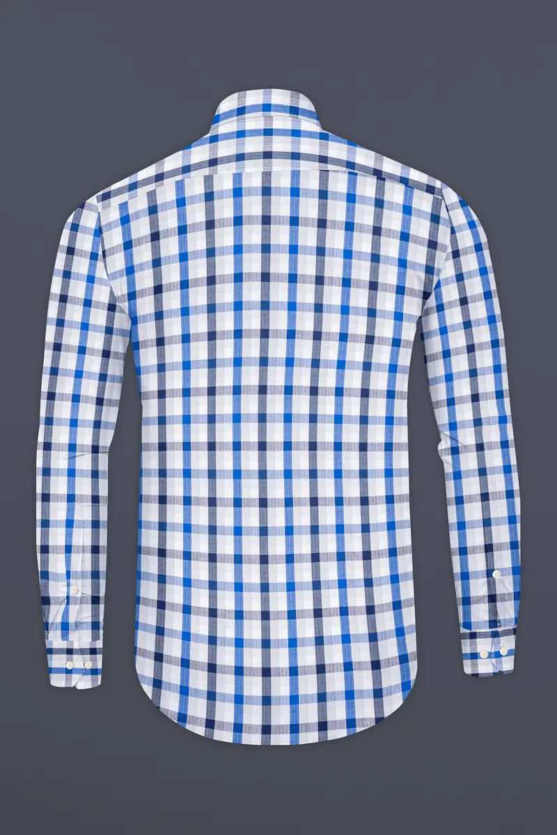 Downriver With Crystal Blue Plaid Herringbone Shirt 5