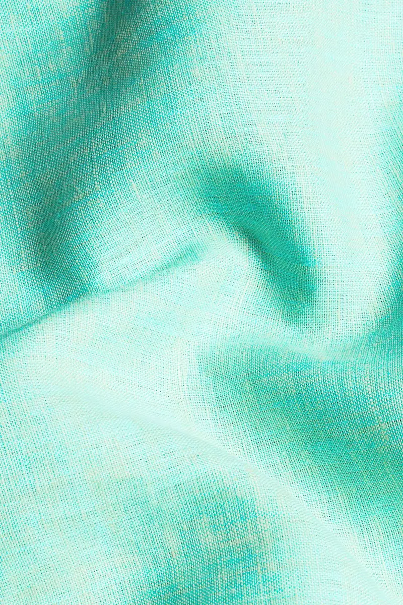 Downy Green Luxurious Linen Kurta Shirt 3