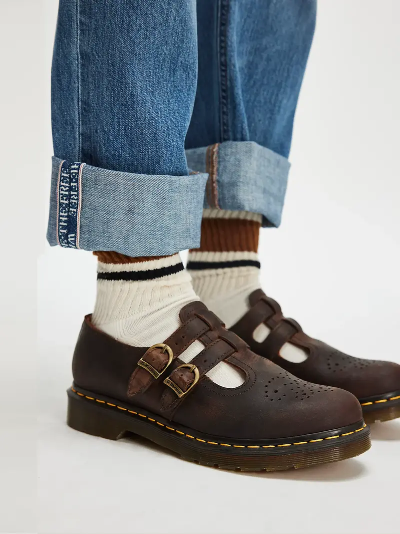 Dr. Martens 8065 Crazy Horse Leather Mary Jane Shoes 1