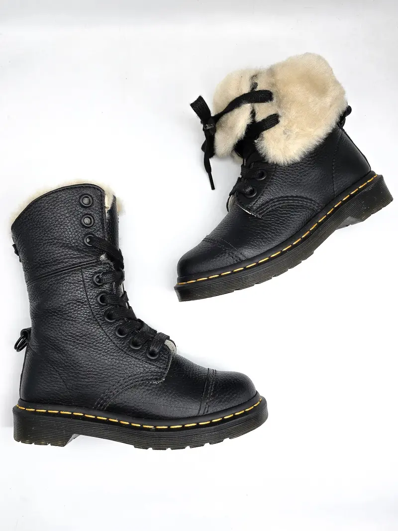 Dr. Martens Aimilita Triumph Fl Black Aunt Sally Uk 3 - Pre-Loved 1