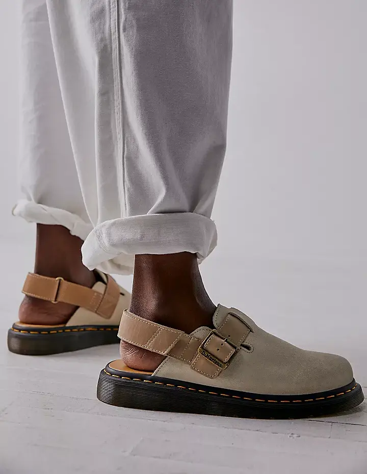 Dr. Martens Jorge Ii Beige Suede Slingback Mule 7