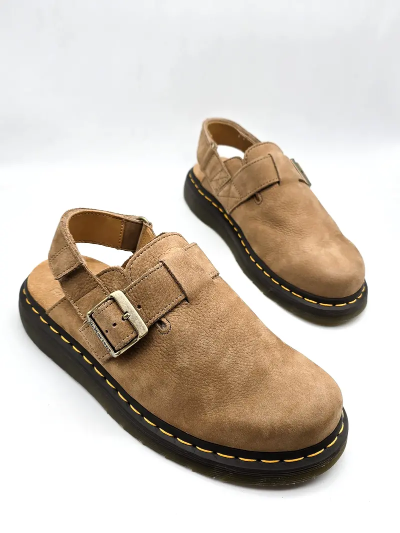 Dr. Martens Jorge Ii Savannah Tan Suede Slingback Mule 1