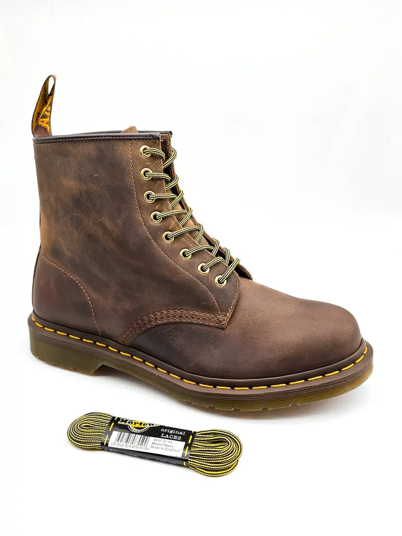 Dr. Martens Round Shoe Laces Black + Yellow 140Cm 1