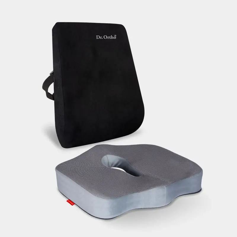 Dr. Ortho Premium Back Rest And Coccyx Cushion Combo 1
