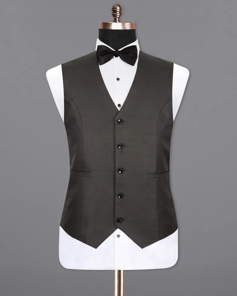 Dune Black Wool Rich Waistcoat 2