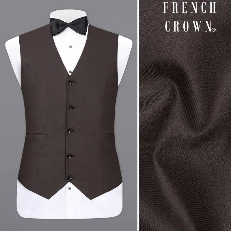 Dune Brown Designer Waistcoat 1