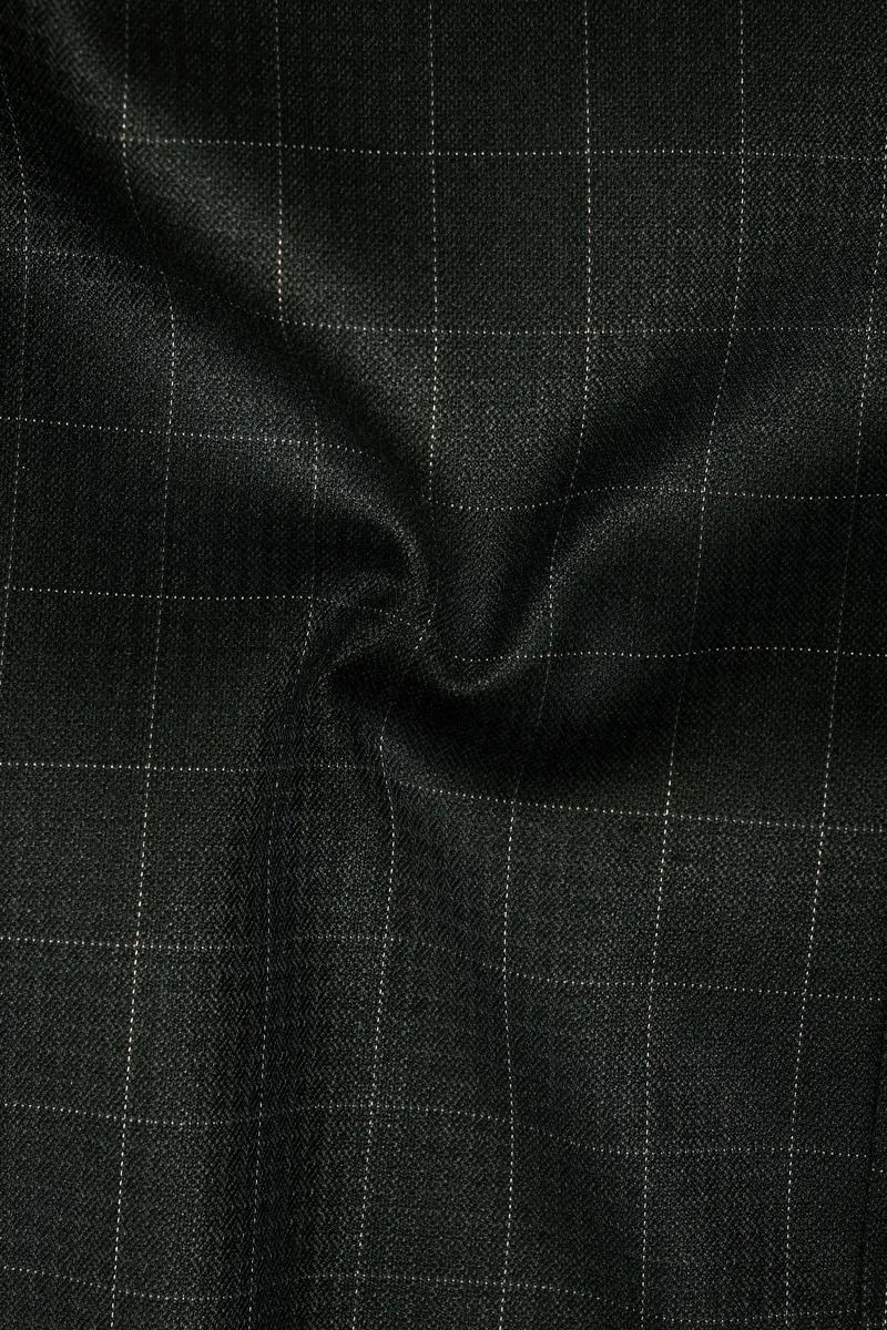 Dune Dark Green Subtle Checkered Waistcoat 3