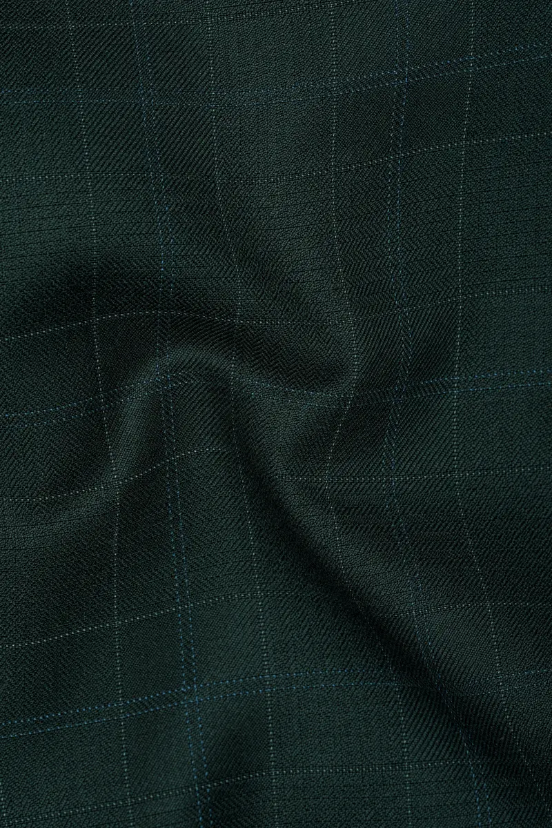 Dune Green Super Fine Plaid Woolrich Waistcoat 3