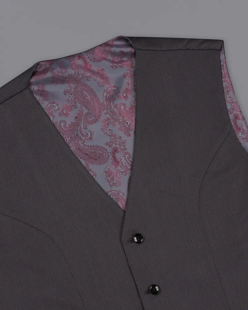 Dune Grey Wool Rich Waistcoat 4