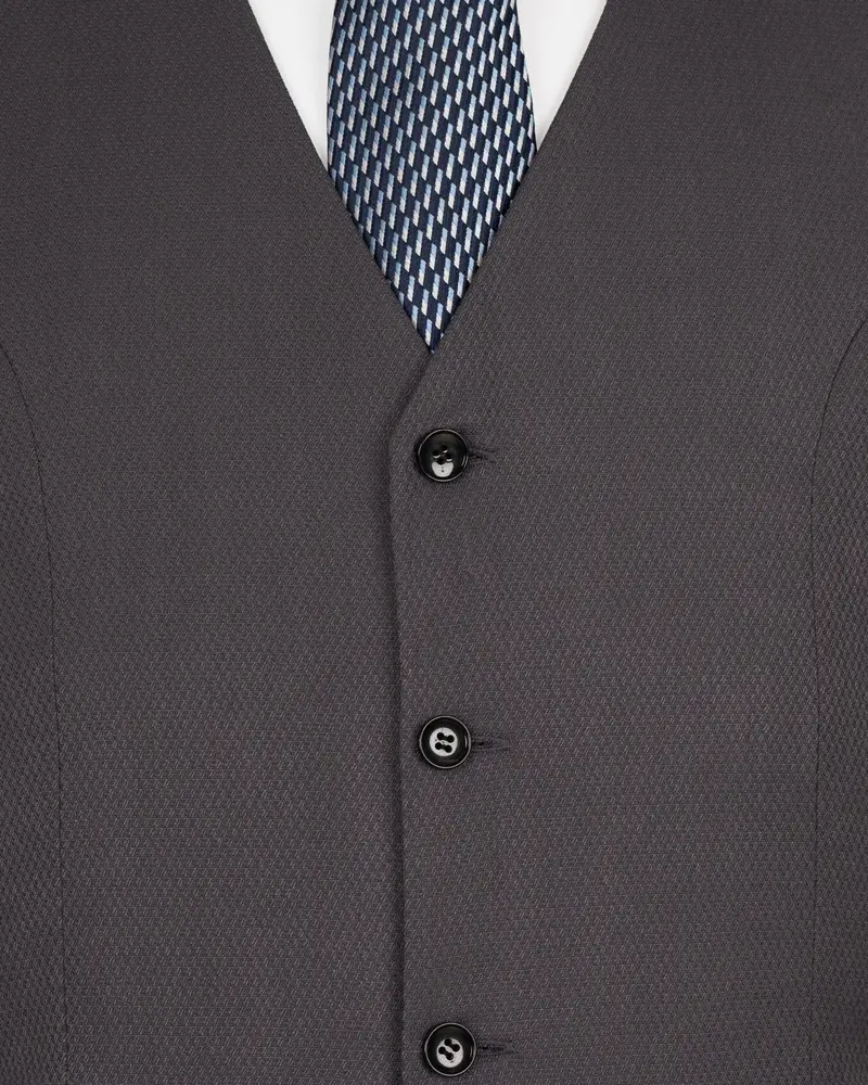 Dune Grey Wool Rich Waistcoat 5