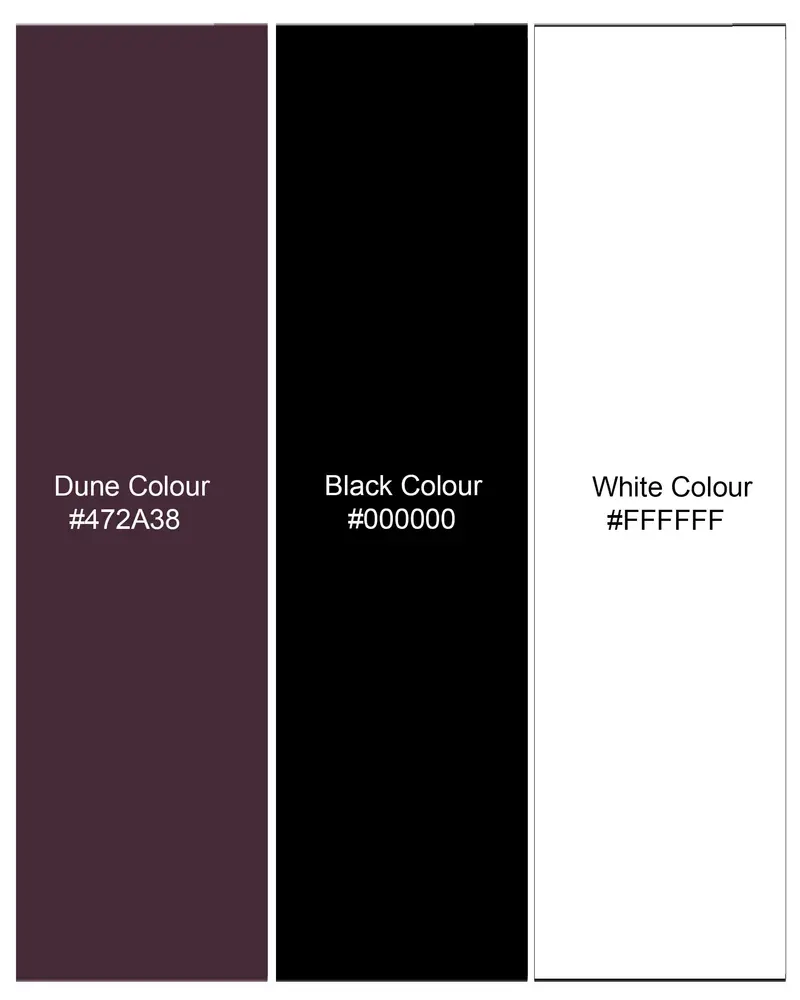 Dune Wine With Black Striped Dobby Textured Premium Giza Cotton Shirt 8