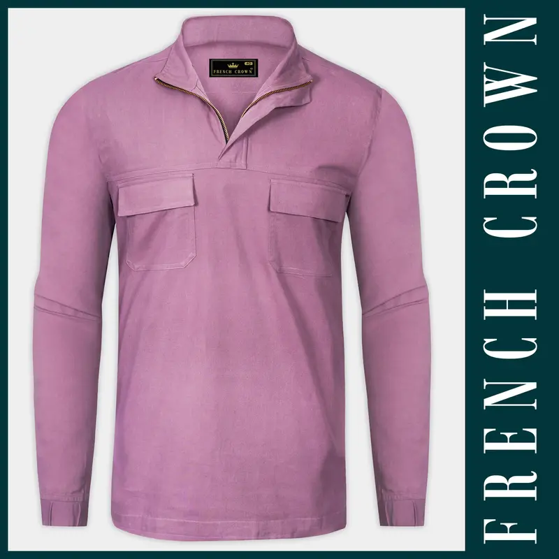 Duskyrose-Mountbatten Solid Heavyweight Twill Designer Shirt 1