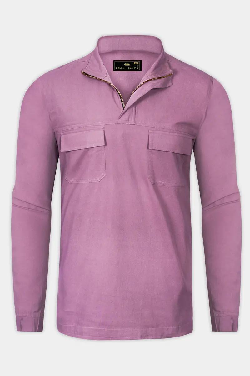 Duskyrose-Mountbatten Solid Heavyweight Twill Designer Shirt 2