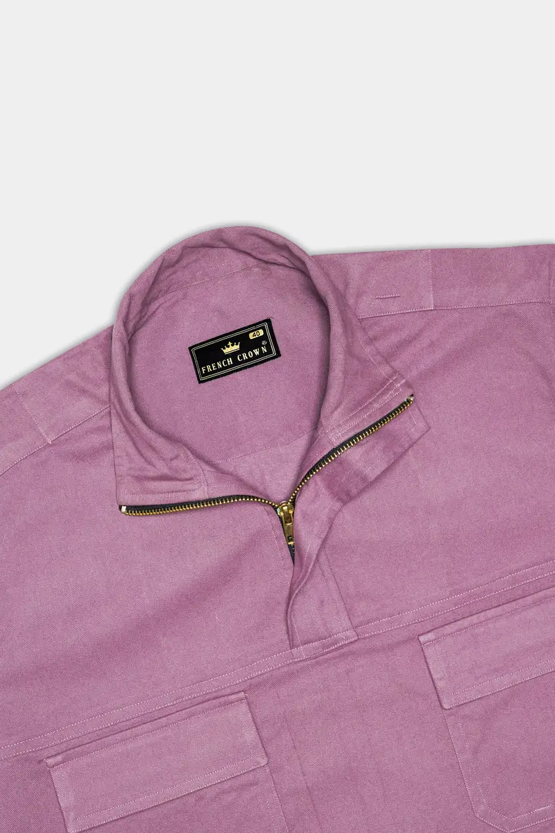 Duskyrose-Mountbatten Solid Heavyweight Twill Designer Shirt 4