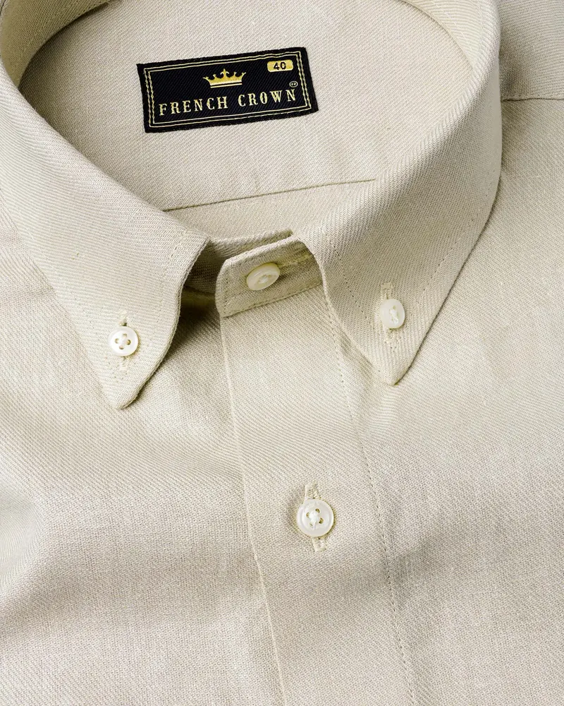Dust Storm Brown Luxurious Linen Shirt 1