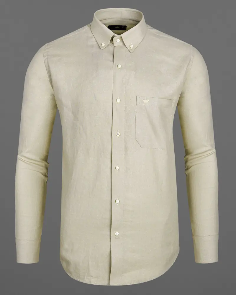 Dust Storm Brown Luxurious Linen Shirt 5