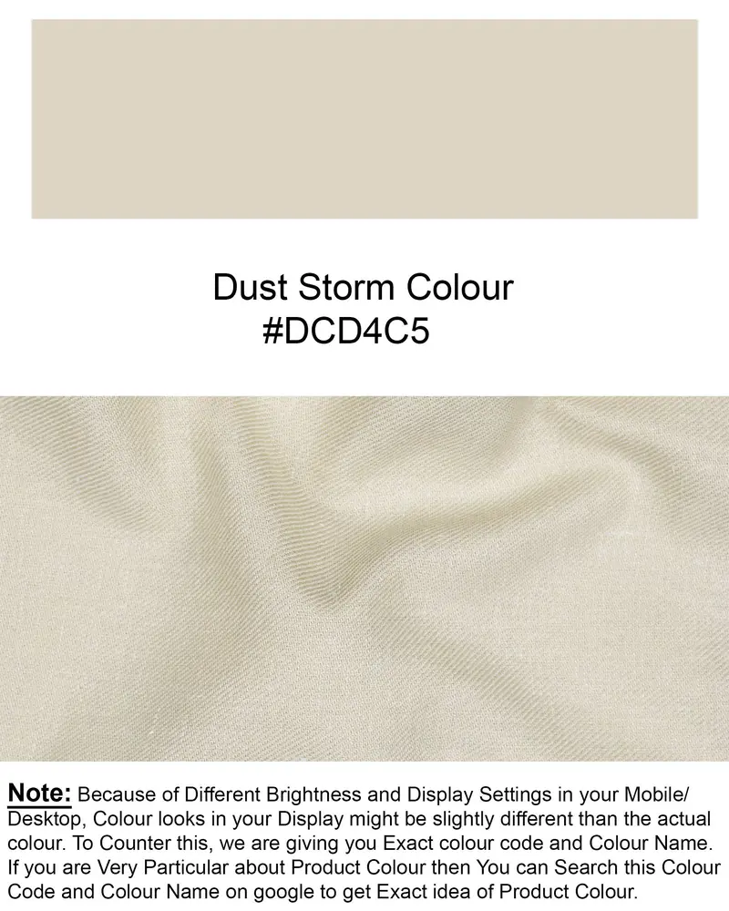 Dust Storm Brown Luxurious Linen Shirt 8