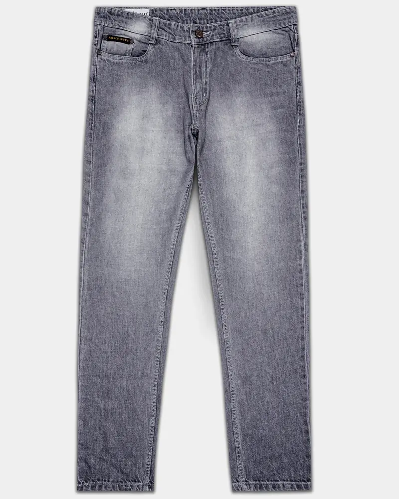 Dusty Gray Slim Fit Mid-Rise Clean Look Stretchable Denim 1