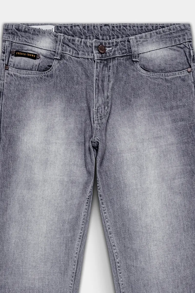 Dusty Gray Slim Fit Mid-Rise Clean Look Stretchable Denim 4