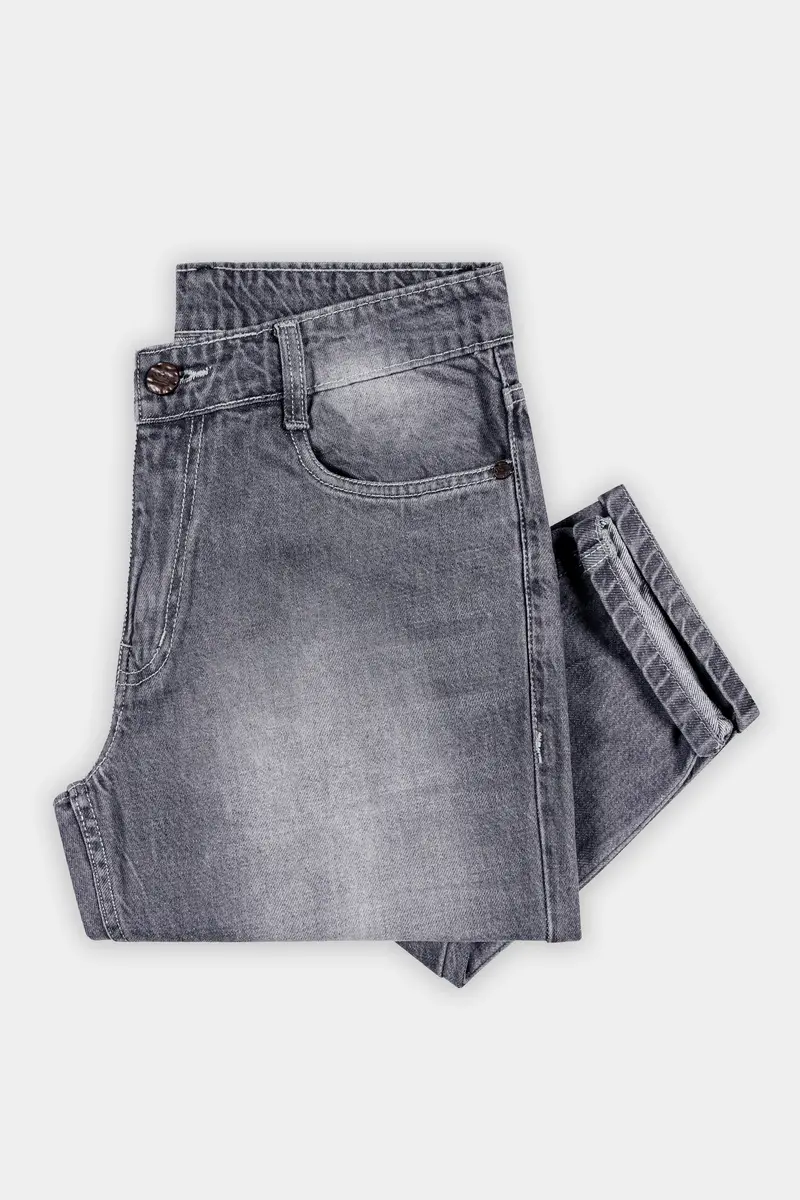 Dusty Gray Slim Fit Mid-Rise Clean Look Stretchable Denim 5