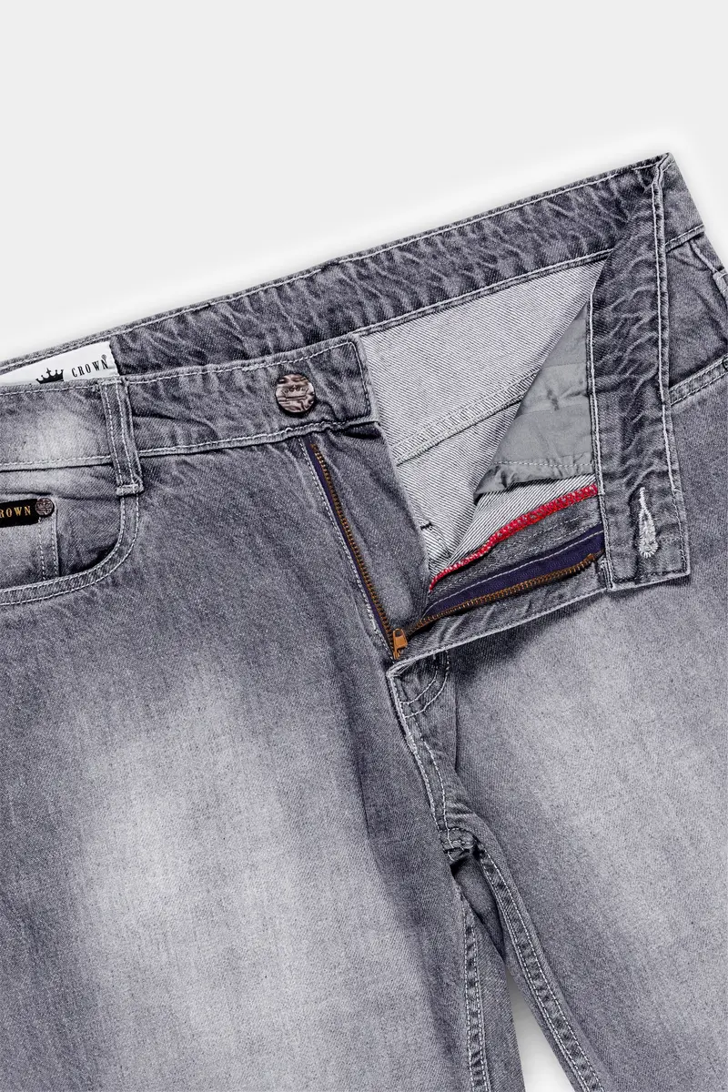 Dusty Gray Slim Fit Mid-Rise Clean Look Stretchable Denim 6