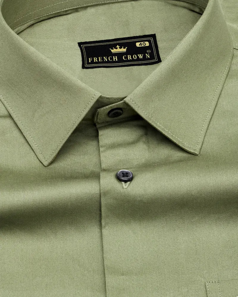 Eagle Green Subtle Sheen Super Soft Premium Cotton Shirt 1