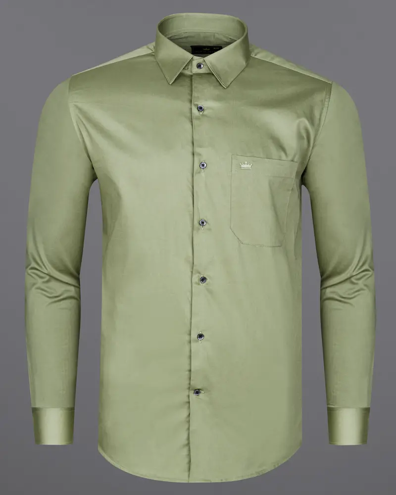 Eagle Green Subtle Sheen Super Soft Premium Cotton Shirt 5