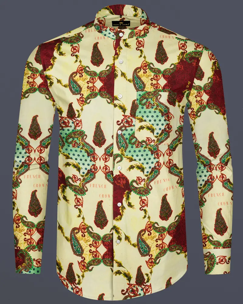 Early Dawn Quirky Printed Premium Satin Shirt 1