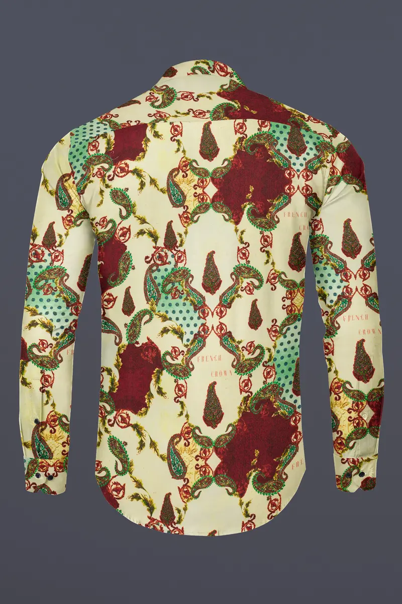 Early Dawn Quirky Printed Premium Satin Shirt 7
