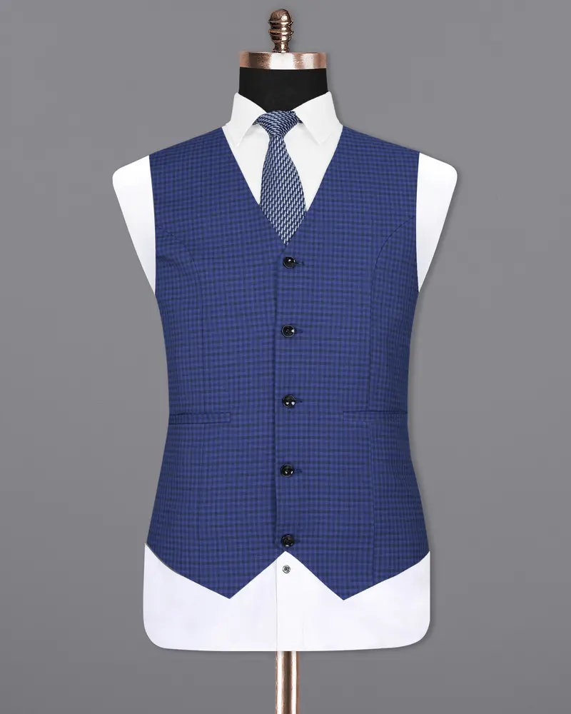 East Bay Blue Gingham Woolrich Waistcoat 2
