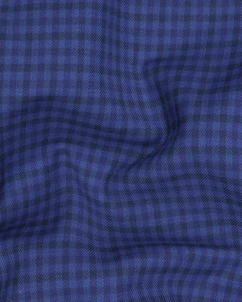 East Bay Blue Gingham Woolrich Waistcoat 3