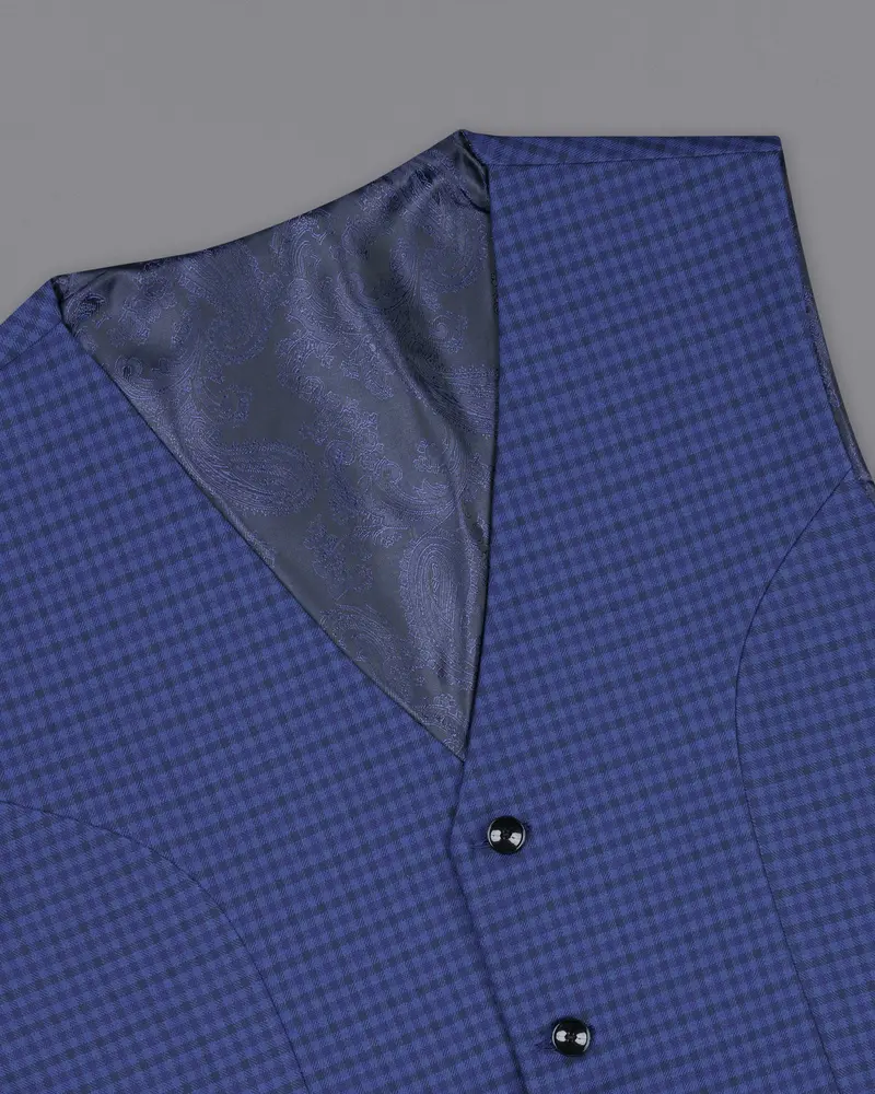 East Bay Blue Gingham Woolrich Waistcoat 4