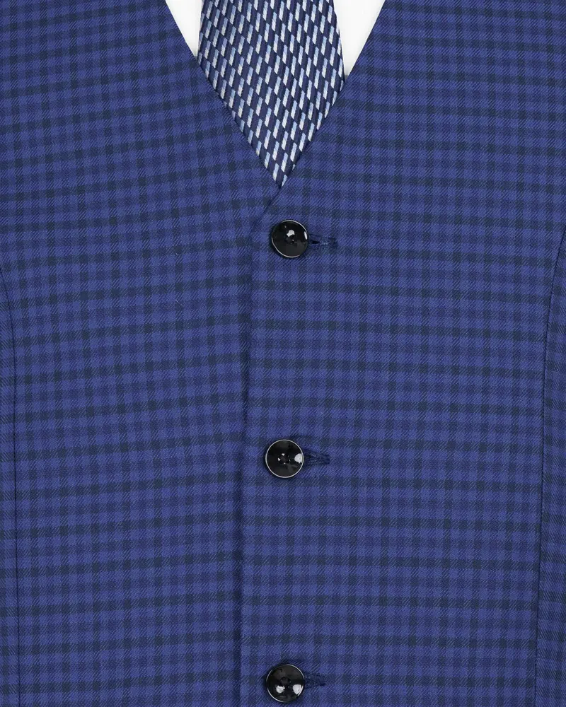 East Bay Blue Gingham Woolrich Waistcoat 5
