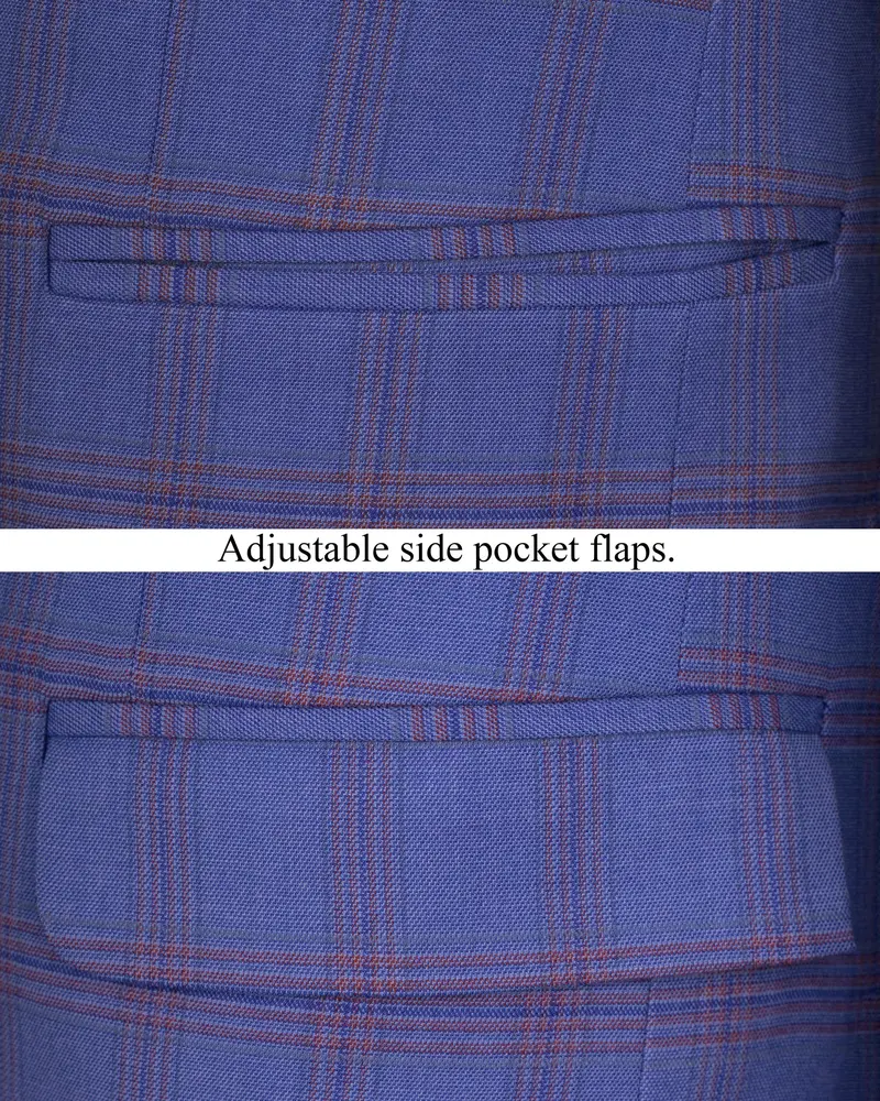 East Bay Blue Super Fine Windowpane Wool Rich Blazer 5