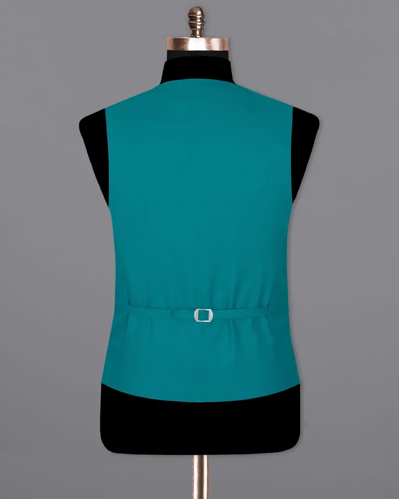 Eastern Blue Wool Rich Waistcoat 6