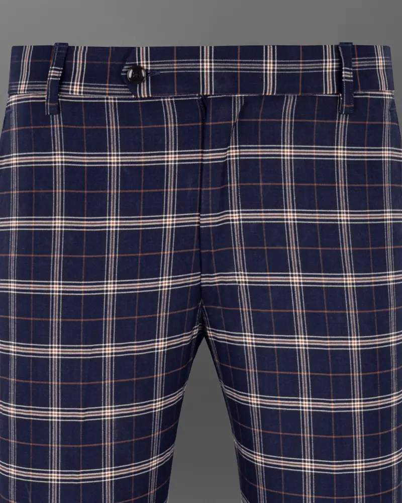 Ebon Clay Blue Plaid Wool Rich Pant 2