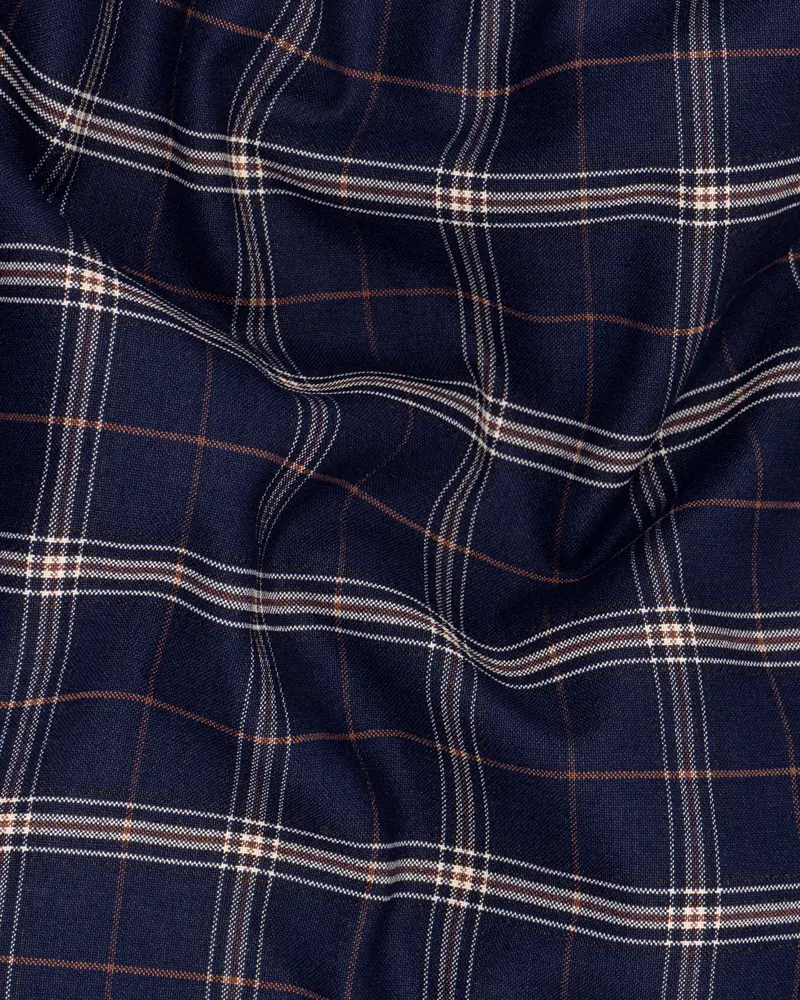 Ebon Clay Blue Plaid Wool Rich Pant 3
